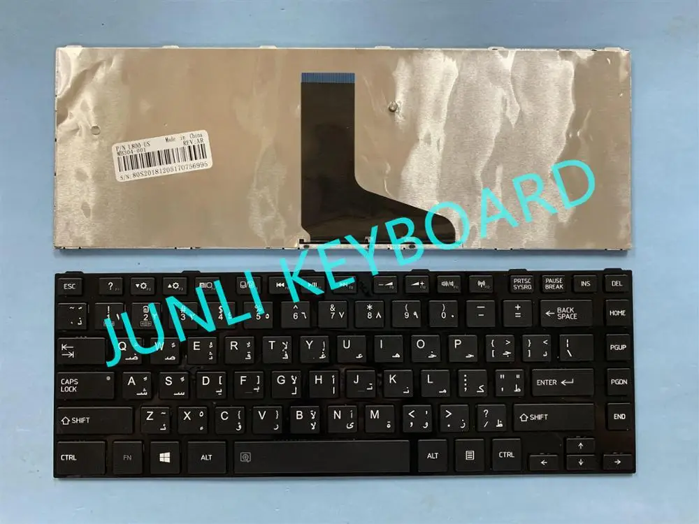 JUNLI клавиатура для Toshiba Satellite L800 L830 L805 L805D L840 L845 L840D L845D M800 M805 M840 M845 арабский черный |
