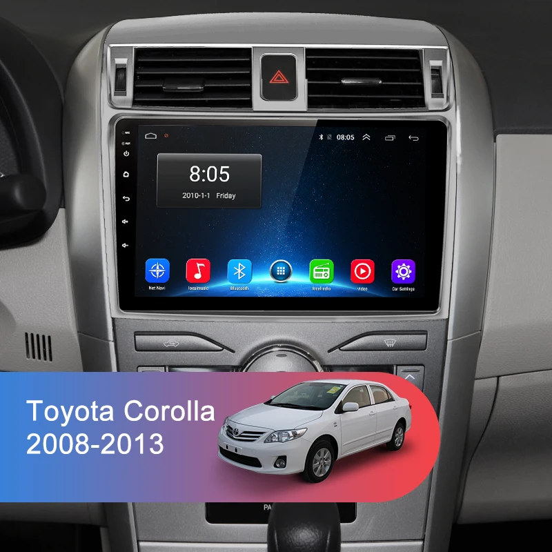 Cheap Junsun V1 2G+32G Android 9.0 For Toyota Corolla E140/150 2008 2009-2013 Car Radio Multimedia Video Player Navigation GPS 2din 1