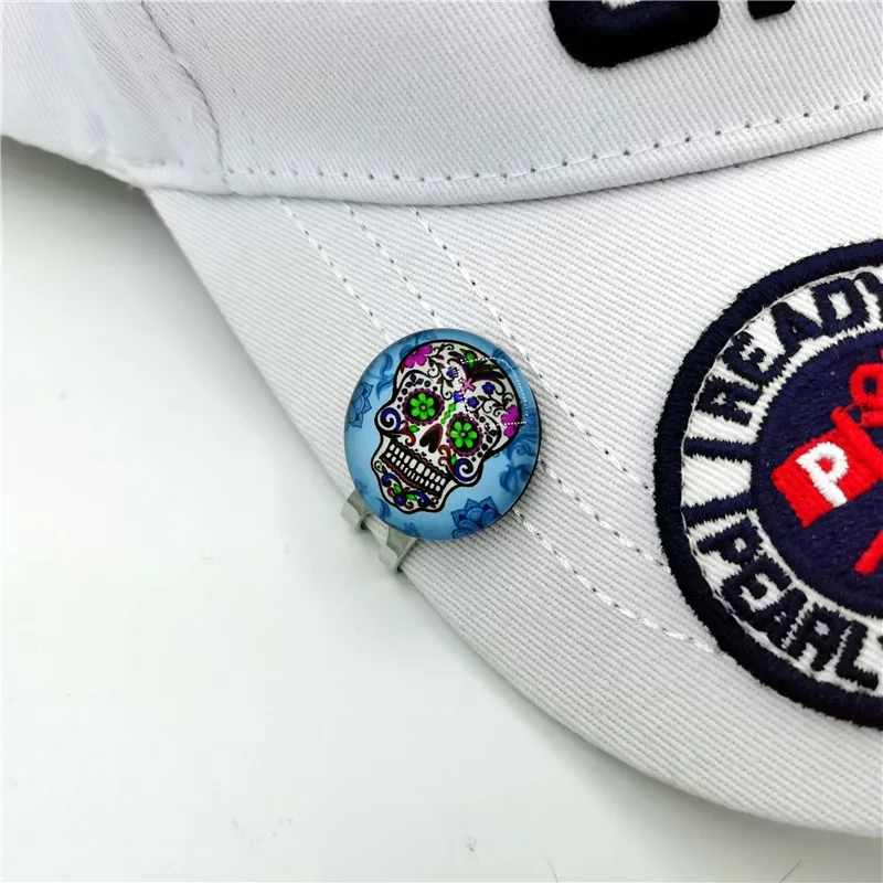 NEW Golf Cap Clip With Skull Ball Marker Personality Golf Marks Training Accessories VARIOUS DESIGNS