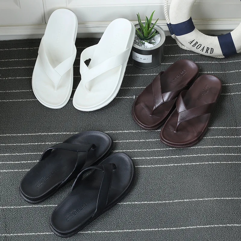 

2019 New Ladies Sandals Summer Casual Solid Color Flip Flops Flat Bottom Holiday Pinch Casual Beach Shoes Wholesale