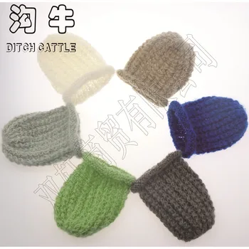 

Mohair Silk Baby Hat, Newborn Photo Prop Hat, Newborn Baby Top Knot Hat, Newborn Photography Prop Hat