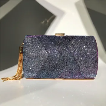 

Women's Dinner Bag Shoulder Bag 2020 New Women's Handbag Color Changing Fringe Party Bag Fashion Party Bag