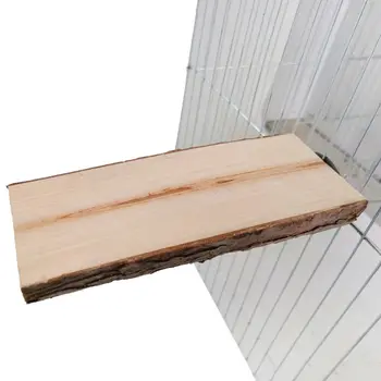 

2Pcs Natutal Wooden Bird Parrot Toys Rough Bird Perch Cage Play Stand Platform Q39B