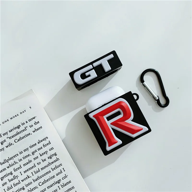 3D крутые GT-R Nismo спортивные автомобильные Логотипы корпусы гарнитурные для Apple Airpods 1/2 силиконовые защитные чехлы для наушников Аксессуары