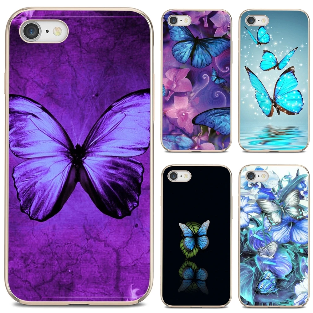 Для Huawei P30 P40 P20 P7 P8 P9 P10 Lite Plus Pro 2015 2016 2017 Mini Cover beautiful-Blue-butterfly | Мобильные телефоны и