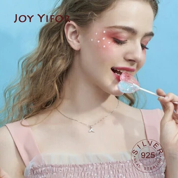 

925 Sterling Silver Zircon Necklace Shining fish dophine tail Choker Necklace For Party Female Elegant Fashion Jewelry 2020