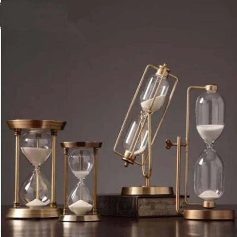 

European-style retro hourglass timer crafts, home office restaurant desktop decoration, desk creative home decoration gift