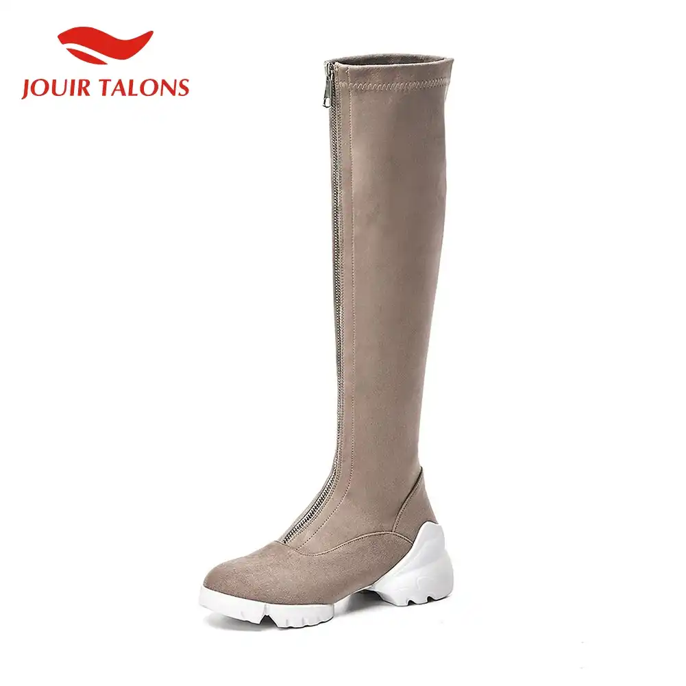 knee high sneaker boots