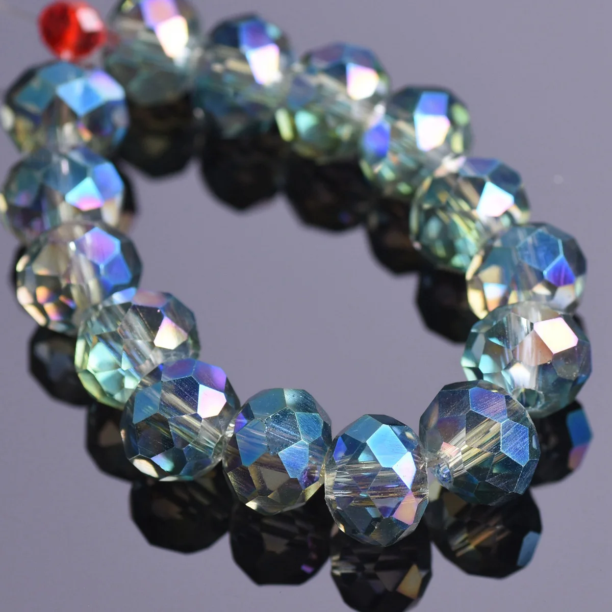 Plated Kleurrijke Rondelle Facet Kristal Glas 3Mm 4Mm 6Mm 8Mm 10Mm 12Mm 14Mm 16Mm 18Mm Losse Spacer Kralen Voor Sieraden Maken