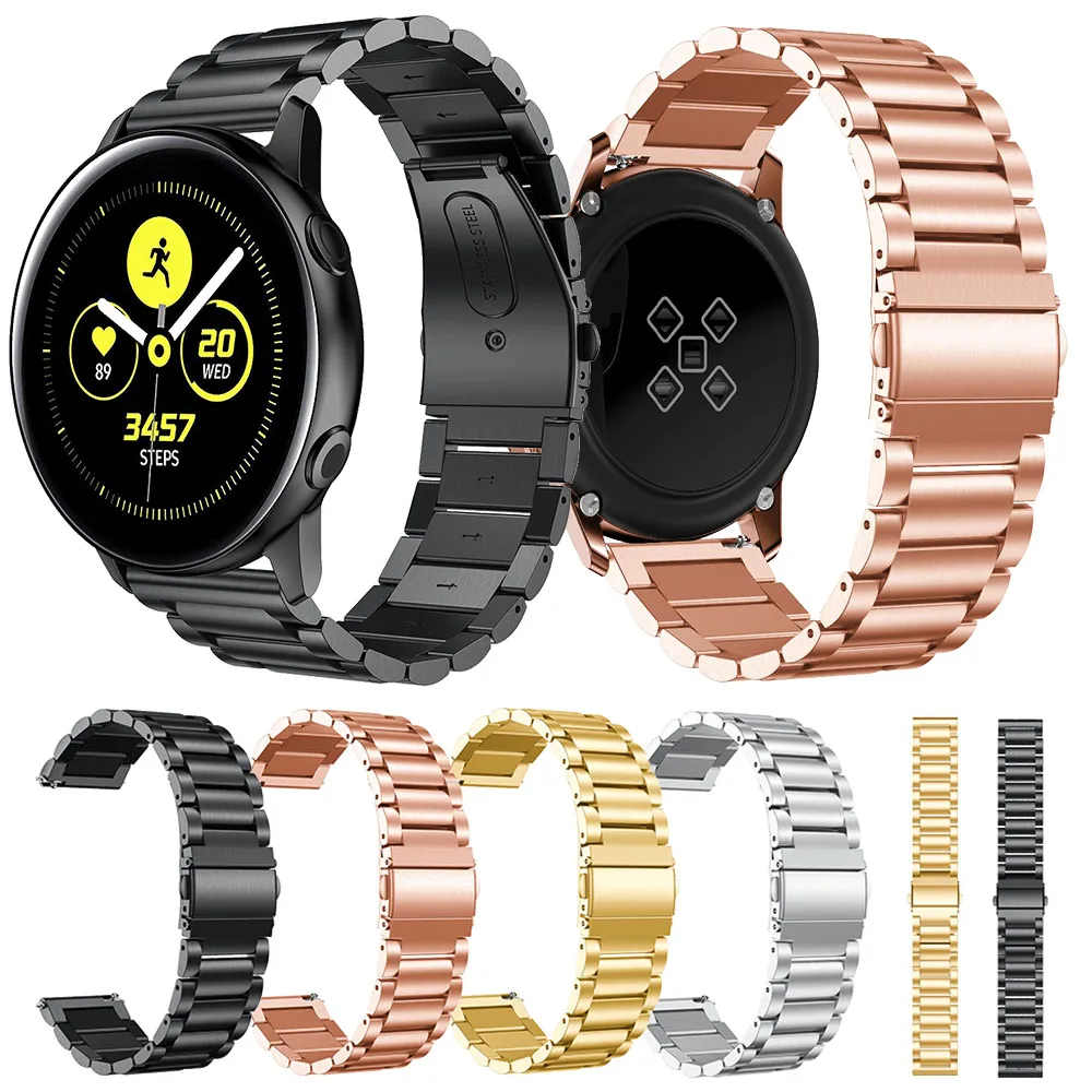 20 мм браслет ремешок для Samsung Gear S2 классический из нержавеющей стали Galaxy Watch 42