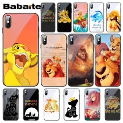 Чехол для телефона Babaite The Lion King из закаленного стекла для iphone 11 Pro XS MAX XR 8X7 6S 6 Plus