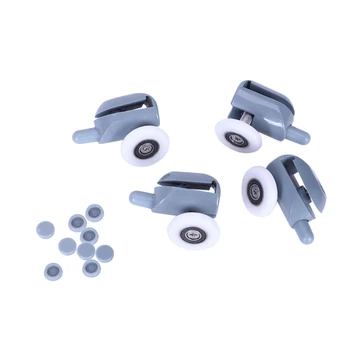 

4 piece set under 27mm bathroom glass sliding door pulley shower room accessories