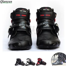 Motorcycle Ankle Racing font b boots b font speed leather race riding street moto font b