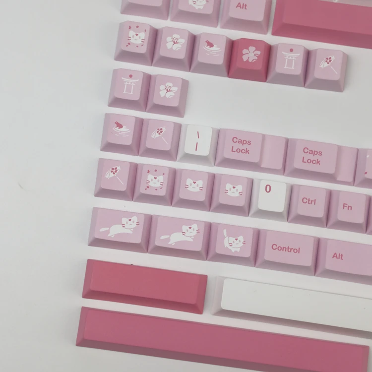 GMK Hazakura Keycaps Set, PBT, Dye Subbed,