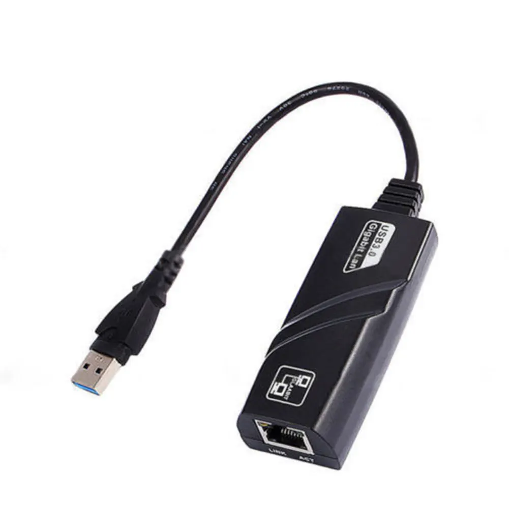 Черный Plug And Play передача простая установка быстрый высокоскоростной гигабитный Ноутбук аксессуар компьютер USB3.0 к RJ45 сетевой адаптер