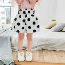 Новинка года; ; шорты в горошек для девочек; весенние модные детские шорты для девочек; 1-6 лет