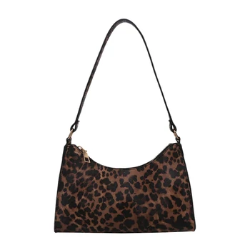 

Retro Animal Pattern Shoulder Bag Women Simple PU Leather Street Purse Handbag Fashion Exquisite Shopping Bag