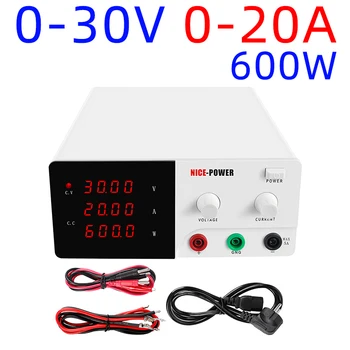 

Current Stabilizer 30V 20A Lab Power Supply Laboratory Bench Voltage Regulator 220V Adjustable Source For Phone Powersupply 600W