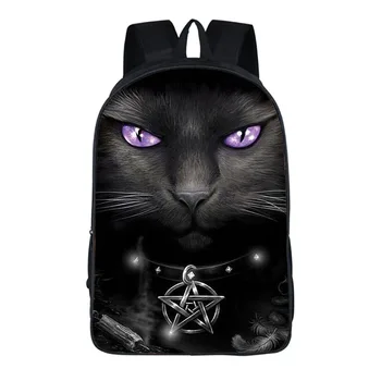 

New fashion girl schoolbag cute black cat print children orthopedics backpack children schoolbag Mochila Infantil