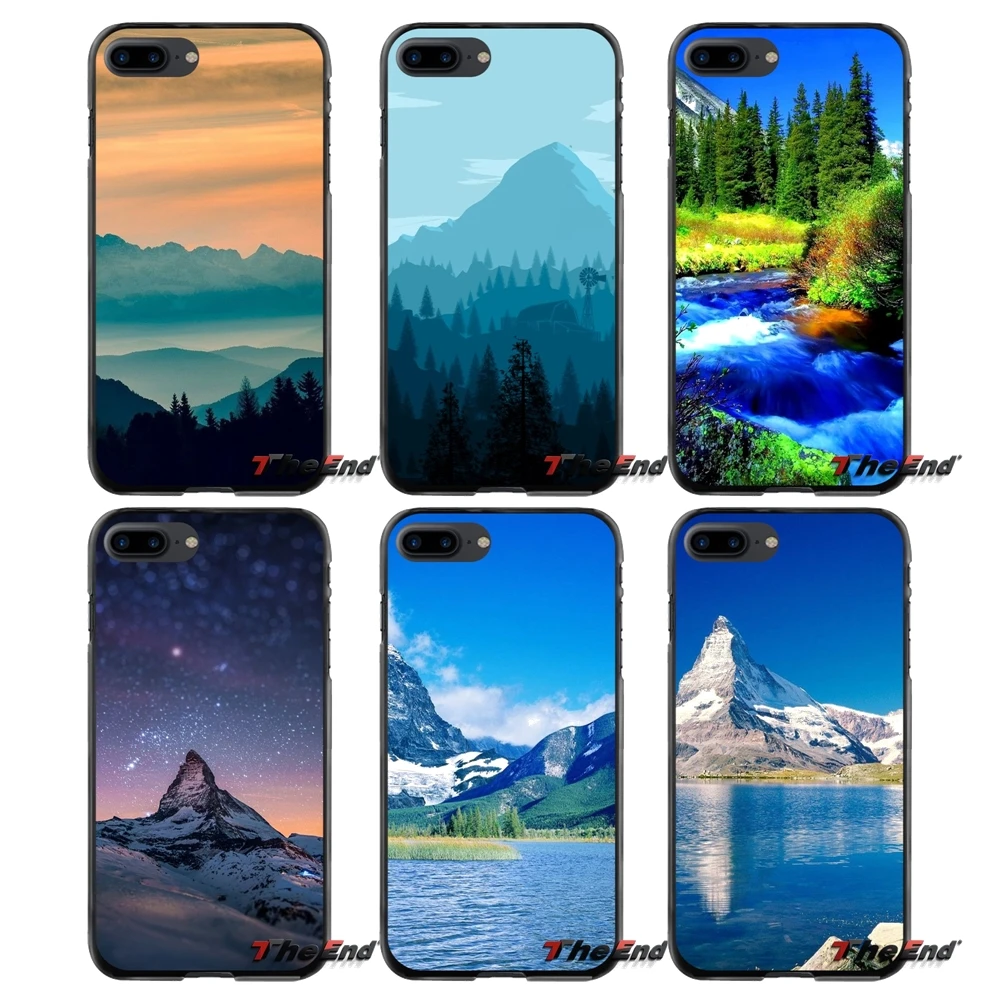 Для Apple iPhone 4 4S 5 5S 5C SE 6 6S 7 8 Plus X iPod Touch Аксессуары чехлы для телефонов синие горные |