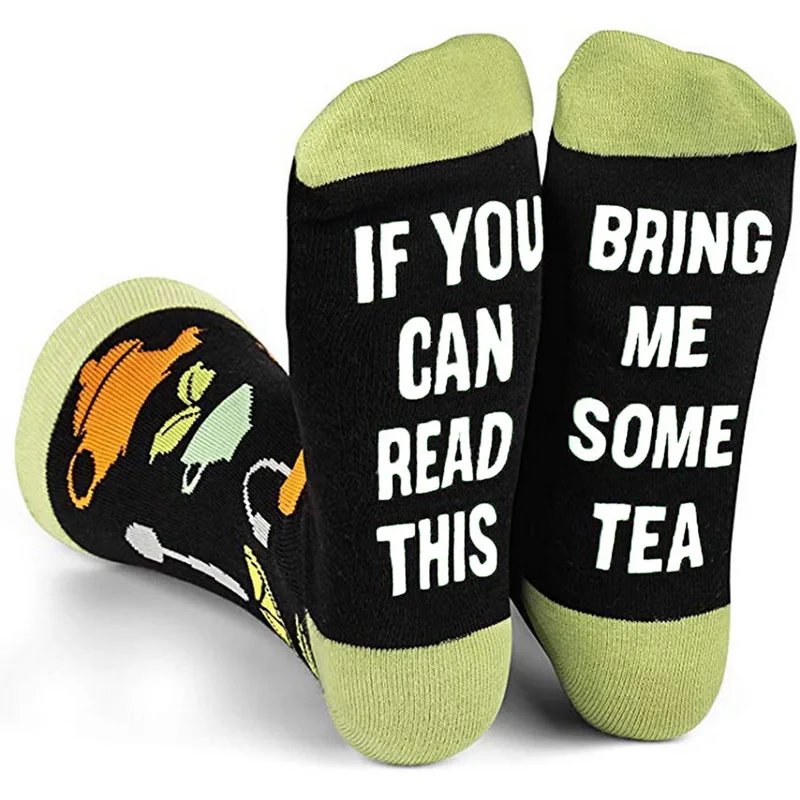 Dihope Custom Wine Socks If You Can Read This Bring Me A Glass Of Wine Socks Autumn Spring Fall 2019 New Women Sock Drop Ship