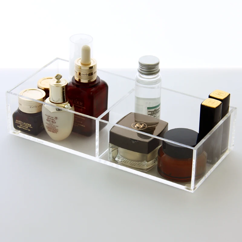 Portable Clear Acrylic Makeup Organizer Storage Box Transparent Cosmetic Makeup Tool Storage Box Case Lipstick Perfume Organizer