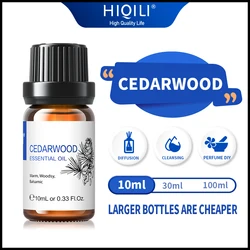 HIQILI 10ML Cedarwood Essential Oils 100% Natural Plant Aromatherapy Diffuser Woody Oil Sandalwood Frankincense Pine Needles