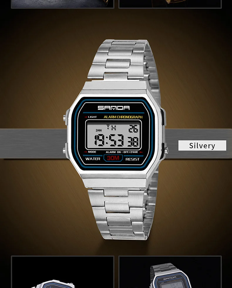 Модные водонепроницаемые мужские и женские часы с двойным дисплеем кварцевые золотые наручные часы спортивный светодиодный цифровой часы Relogios Feminino
