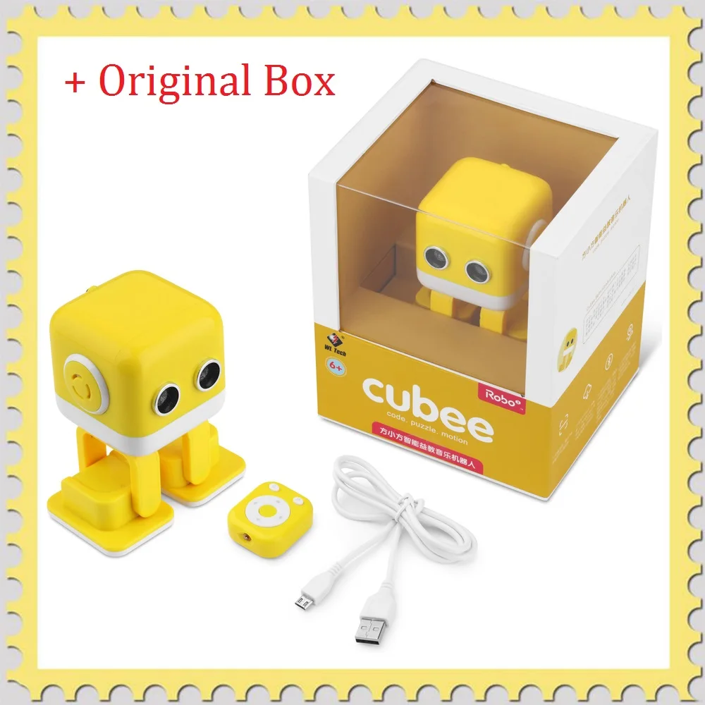 WLTOYS Cubee RC робот игрушка Смарт Bluetooth динамик умный музыкальный танцевальный аппарат светодиодный стол для лица детский подарок - Цвет: With Original Box Y