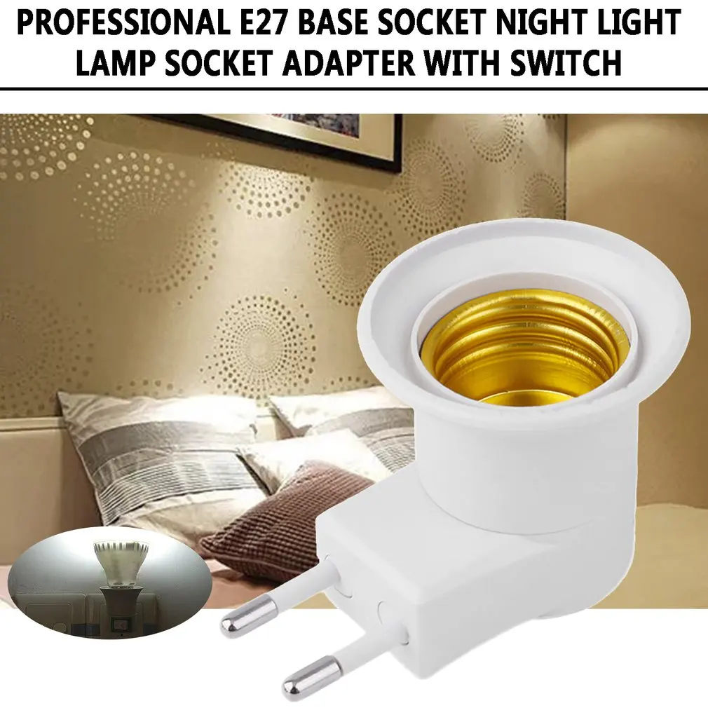 

E27 Base Socket Night Light Lamp Socket Adapter With Power On-Off Control Switch Lamp Base Lamp Socket Professional 2017 Hot