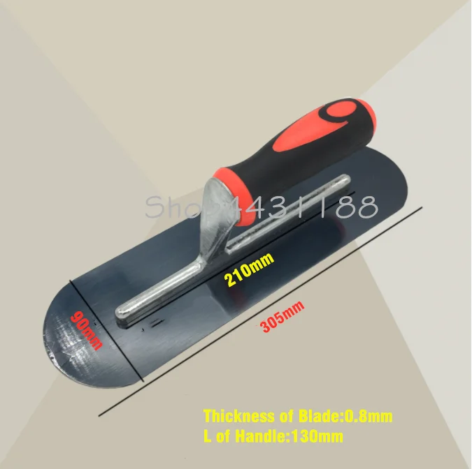 Concrete Plaster Trowel Plastic-Handle Construction Spatula-Tool-Thickness Round-Head