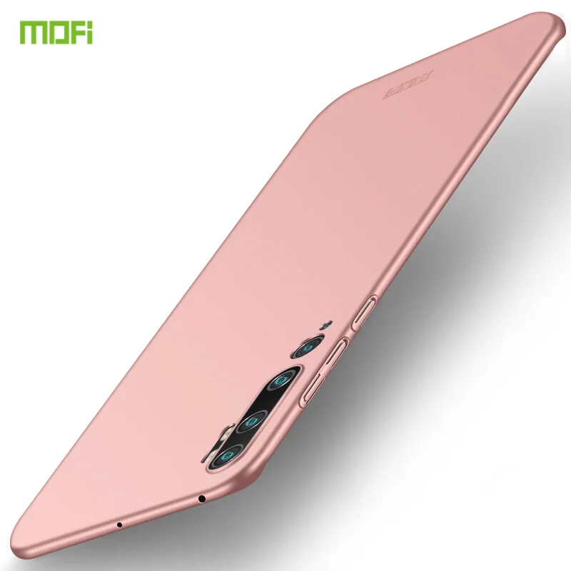 Rose Gold Для Xiaomi Mi Note 10 чехол MOFi жесткий Роскошный защитный чехол для Xiaomi Mi Note 10 чехол для телефона чехол - Цвет: Rose Gold