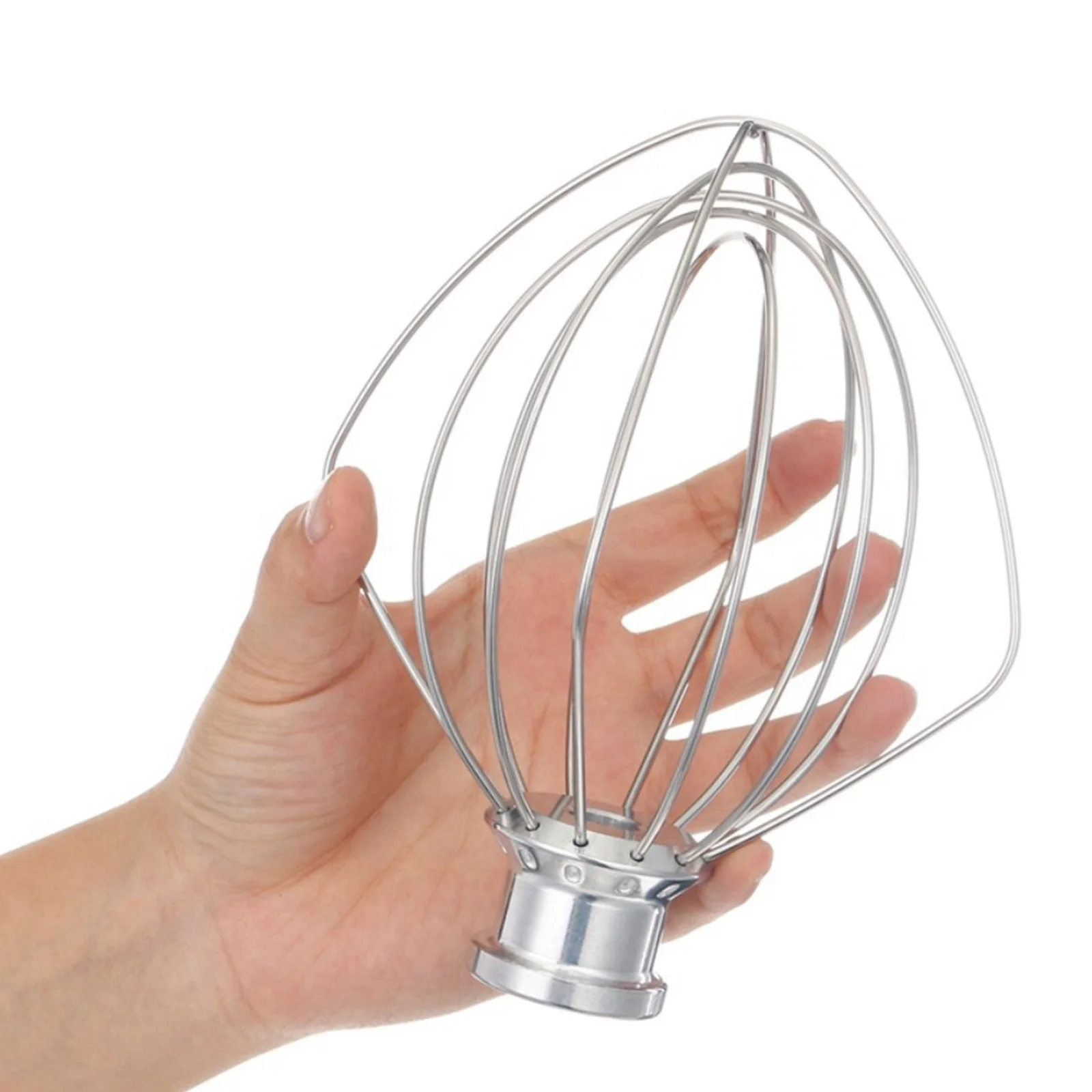Stainless Steel Wire Whip Mixer Attachment 6-Wire Whisk Replace Kitchen Egg Cream Beater Stainless Steel Wire Whip Mixer Attachment 6-Wire Whisk Replace Kitchen Egg Cream Beater