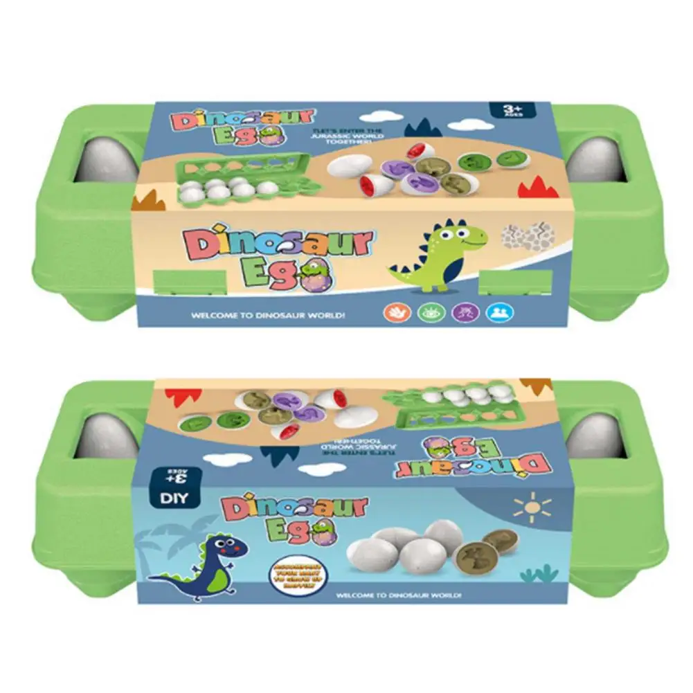 Brinquedo do Ovo Interessantes para Crianças Presentes de Natal Ovos de Dinossauro Simulação Ovo Inteligente Matching Torcida Presentes Educacionais 12 Pçs - Set 8 High Quality Brinquedos e hobbies