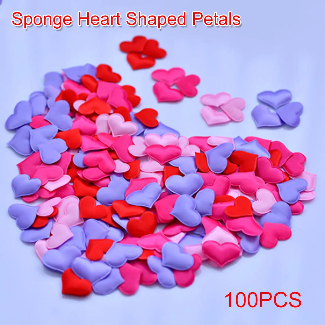

100pcs/lot 3.5cm Sponge Petal Love Heart Shaped For Wedding Decorative Handmade DIY Petals Birthday Table Wedding Party Supplies