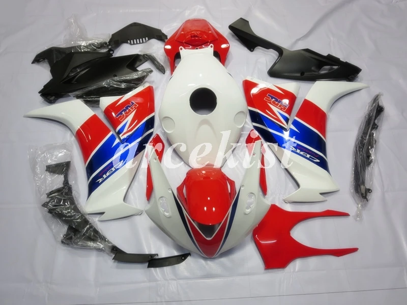 ABS Полный обтекатели Наборы Подходит для HONDA CBR1000RR 2012 2013 для детей возрастом 12, 13, 14, 15, 16 CBR1000 1000RR тела комплект белого и красного цвета