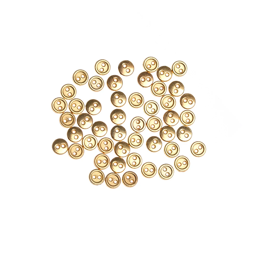 Mini Metal Round Buckles for DIY Doll Clothes Sewing
