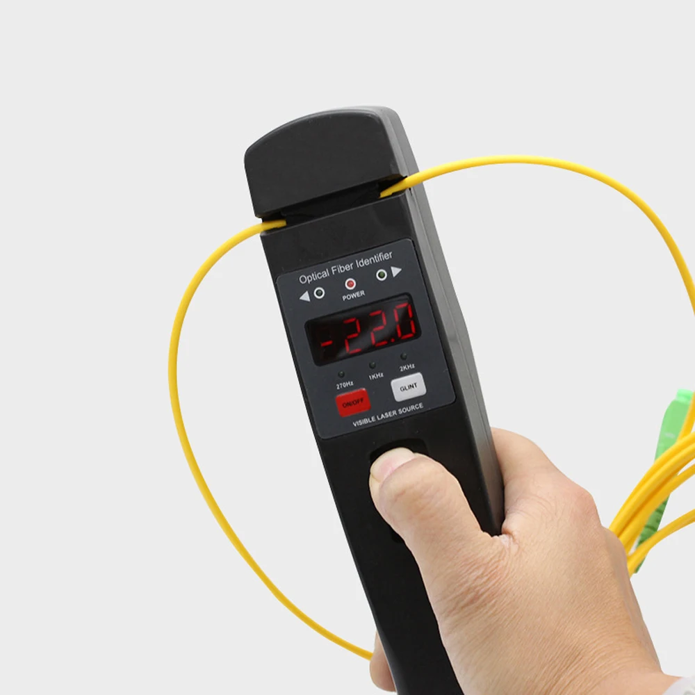 

JW3306D Optic Fiber Identifier Build in VFL Function Red Light Source with Visual Fault Locator Module for Optical Maintenance