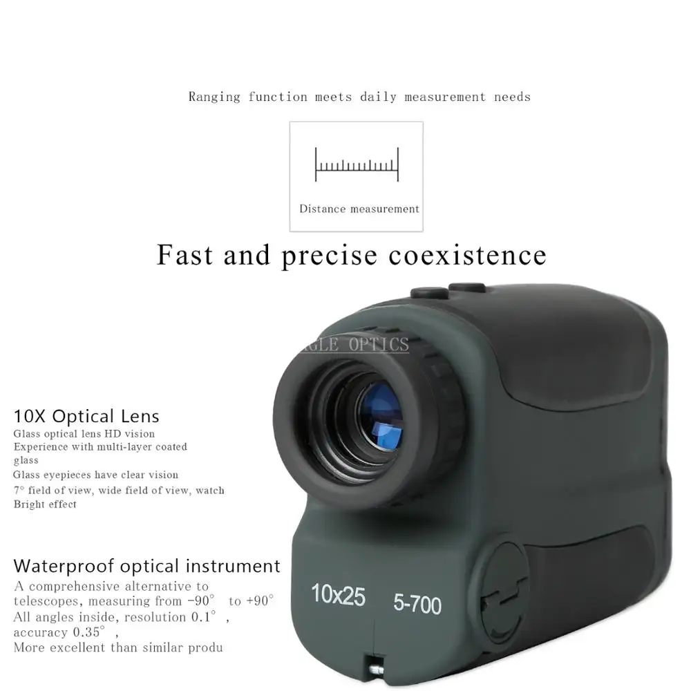 10X25 700M Golf Laser Rangefinder BU brand Range Finder Monocular Outdoor Distance Meter Tester Hunting Measure Telescope