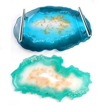 

DM012 New Irregular Tray Resin Mold Silicone Three Tiered Tray Mold Sakura Coaster Mold Epoxy Silicone Resin Molds Geode Mold
