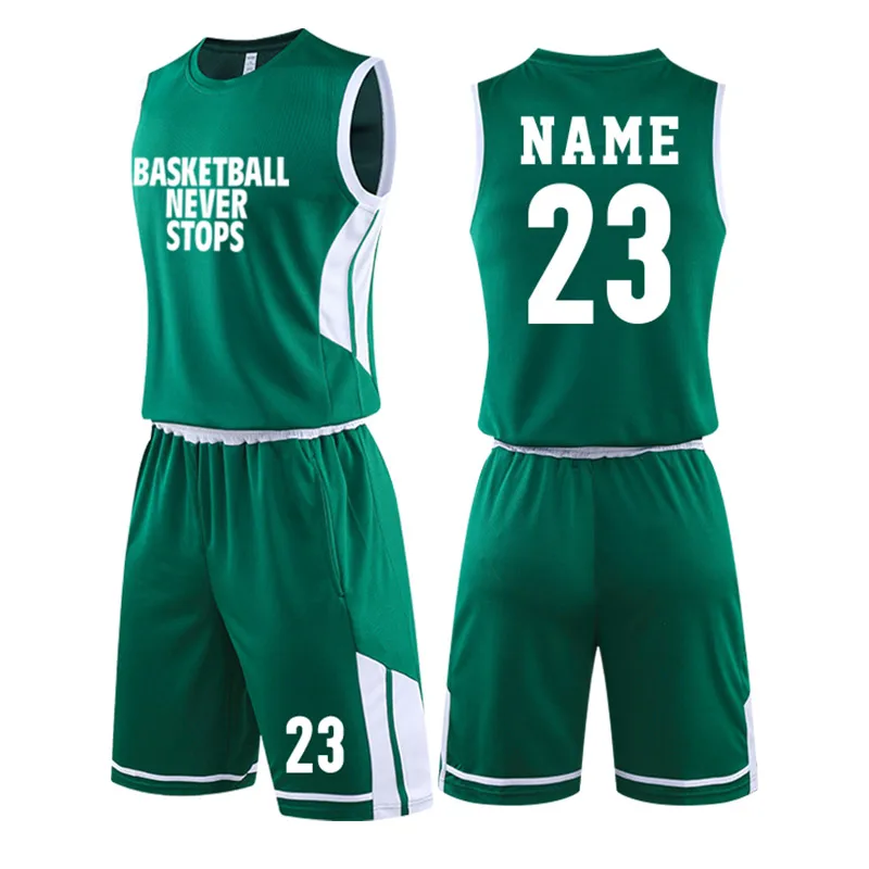 Men basketball training jersey set blank college tracksuit Youth Unisex Basketball Uniforms suit Kids and Women
