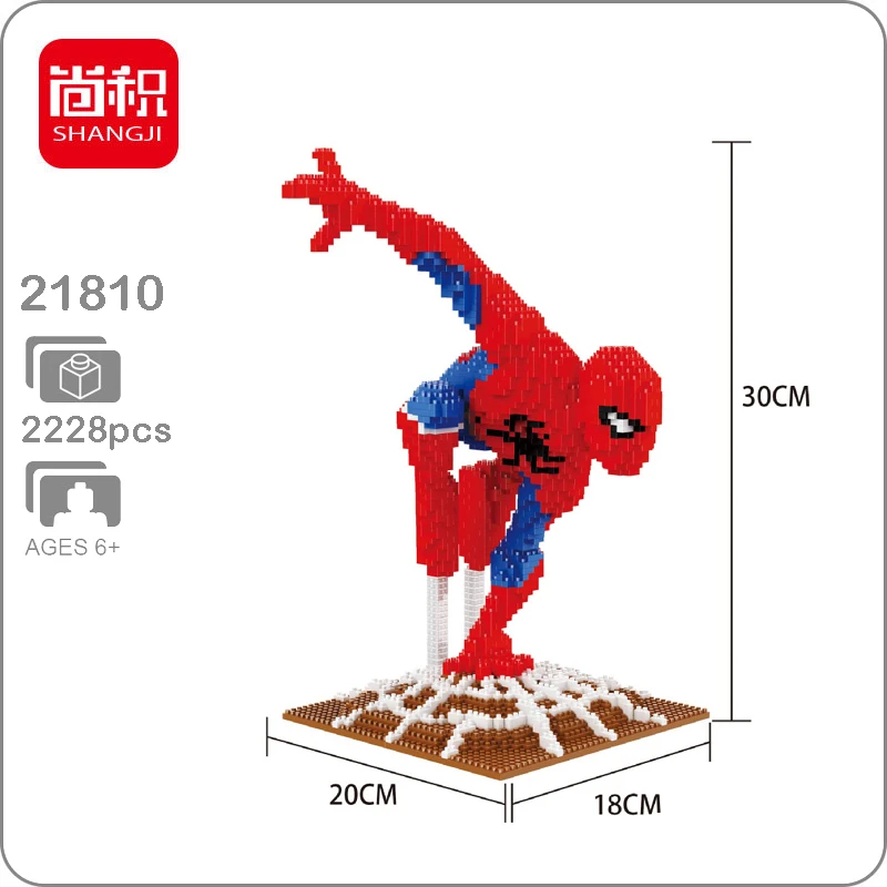 

The Marvel Avengers Spider Man Hero DIY 3D Model Diamond Mini Building Small Blocks Bricks Toy for Children no Box