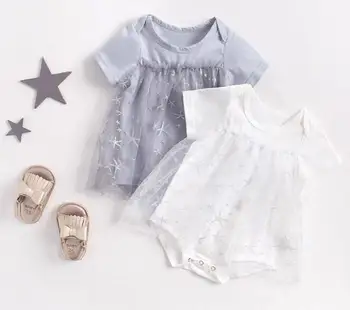 

4pcs/lot Summer baby infant rompers Girls mesh Romper trendy climb jumpsuit 3-24M sylvia 595598525069