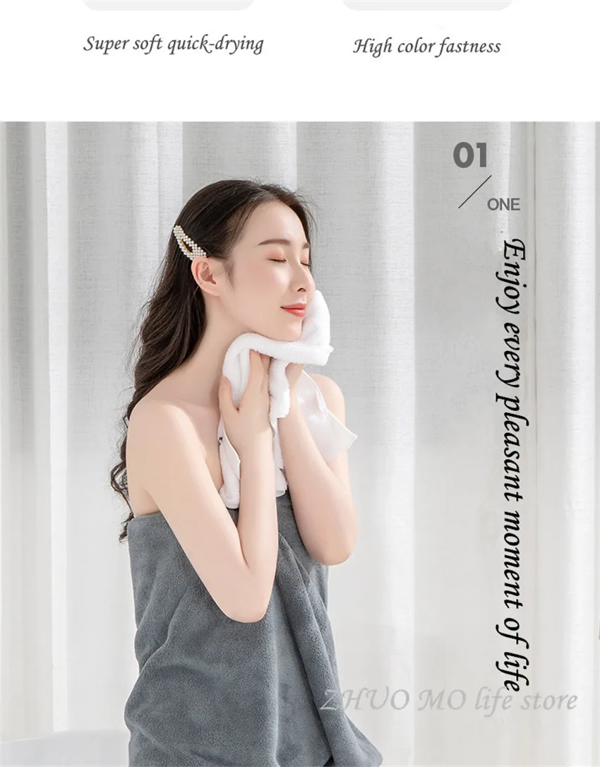 ZHUO MO 80* 160 cm embroidered cotton bath towel Super absorbent 35* 72 cm soft face towel Bathroom men women gifts for Adults