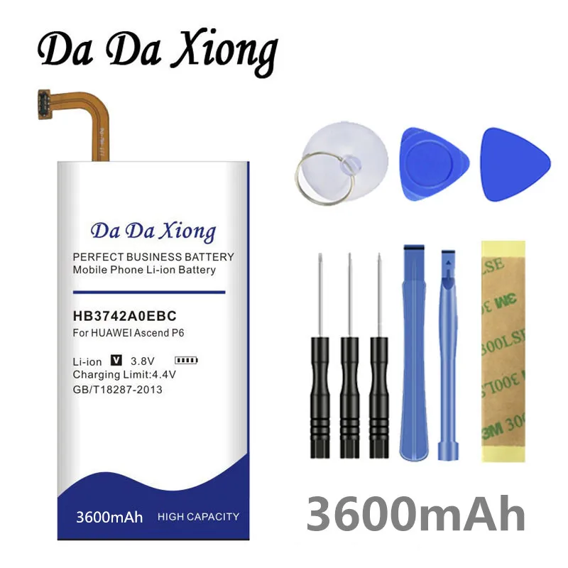 DaDaXiong 3600mAh HB3742A0EBC Аккумулятор для Huawei Ascend P6 P6-U06 P6-c00 P6-T00/ G6 G620 S G630 | Мобильные