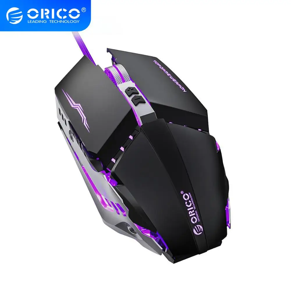 ORICO Проводная игровая мышь Регулируемый 3200 DPI оптический светодиодный USB