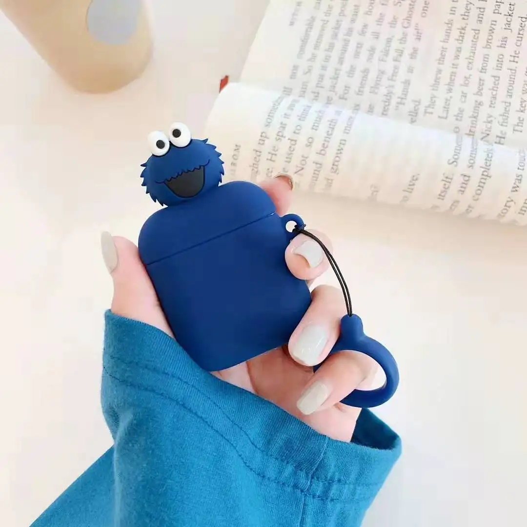 Милый 3D мультяшный персонаж Мягкий силиконовый чехол противоударный чехол для Apple гарнитура для airpods чехол s ультратонкий AirPods2 чехол