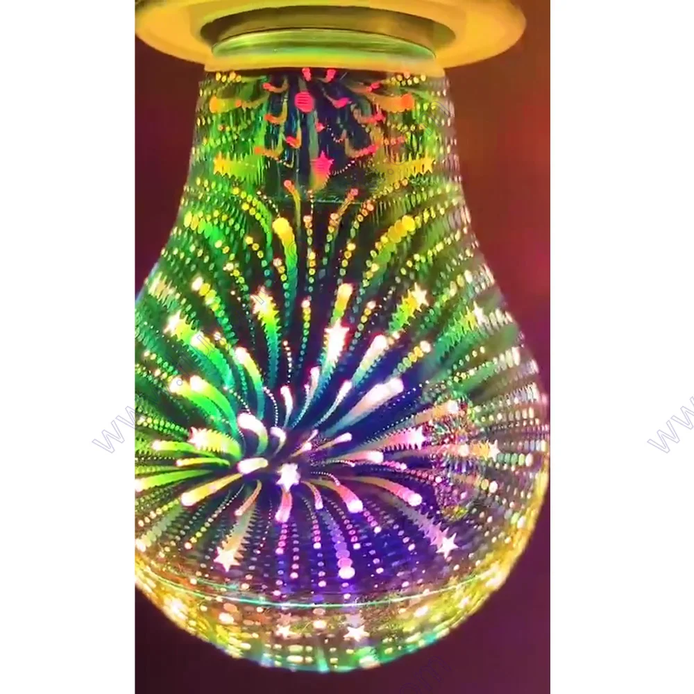 불꽃 놀이 램프 전구 3d Led E27 6w 85-265v 빈티지 에디슨 라이트, 휴일 장식 밤 스타 참신 크리스마스 새해 축제