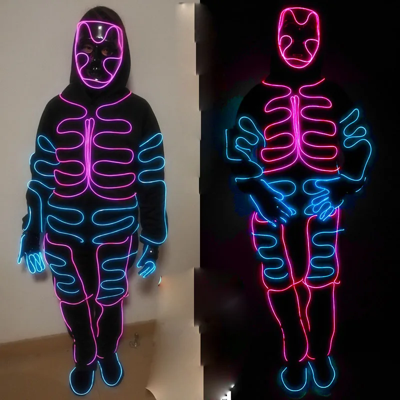 Special Price LED Lighting Clothes Jazz Fluorescent Dance Performance Costumes Laser Dance Electric Light Dance Performance EL Light clothing