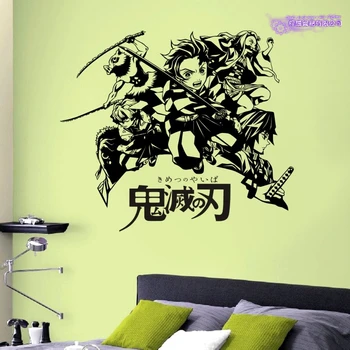 

Demon Slayer Wall Decal Kimetsu no Yaiba Vinyl Wall Stickers Decal Decor Home Decoration Anime Car Sticker